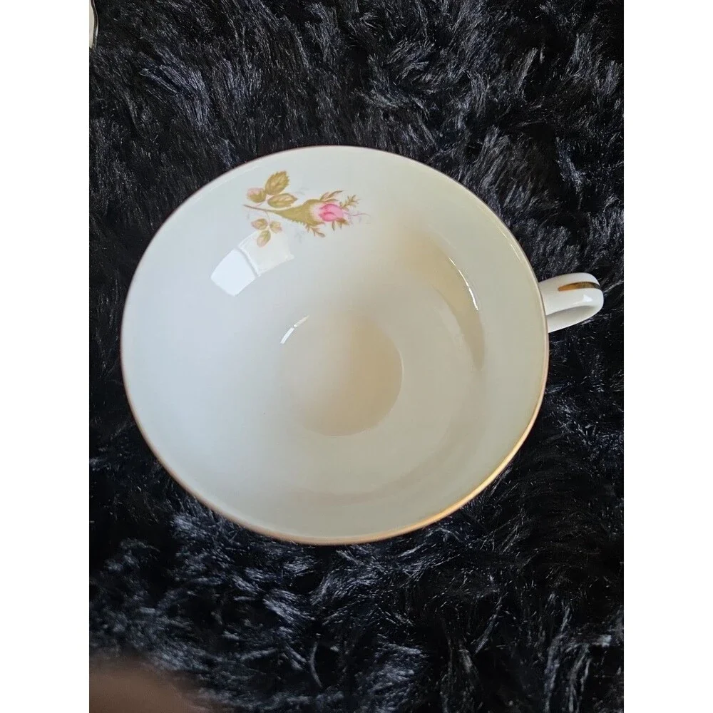 Fine China Royal Rose Tea Cup Gold Trim Vintage Replacement 50s Victorian